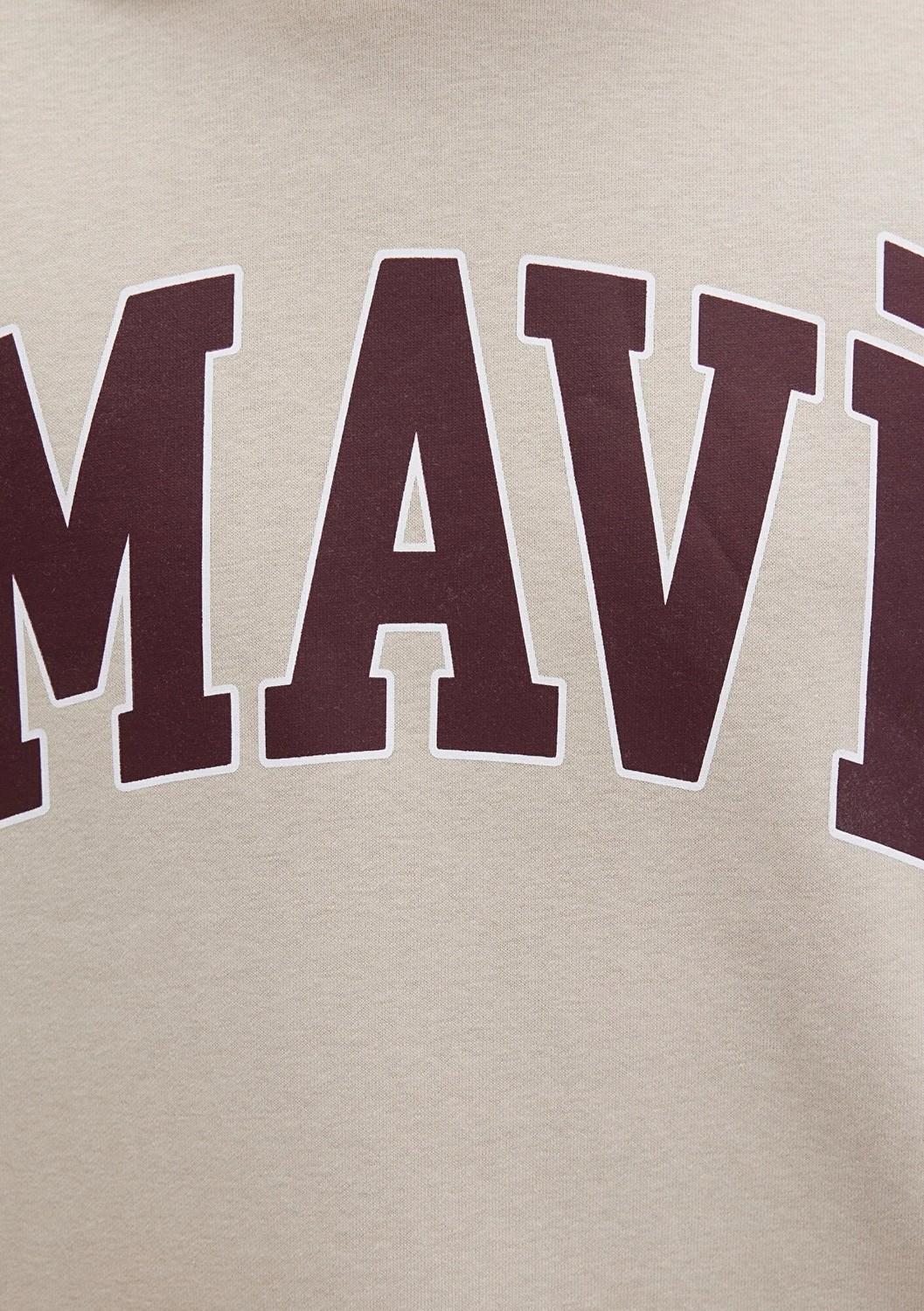 Mavi Logo Baskılı Kapüşonlu Bej Sweatshirt 067149-70004 görsel 7