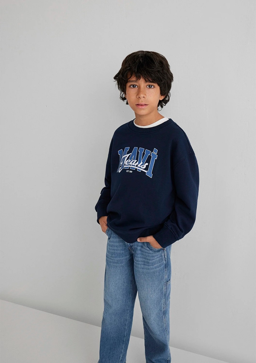 Mavi Jeans Baskılı Lacivert Sweatshirt 6S10136-70490 görsel 2