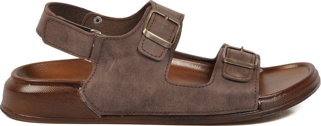 Pierre Cardin Kahve Cırtlı Erkek Düz Sandalet görsel 2
