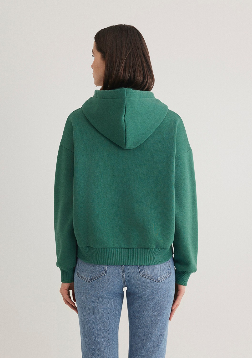 Mavi Logo Baskılı Kapüşonlu Yeşil Sweatshirt 168334-71874 görsel 4