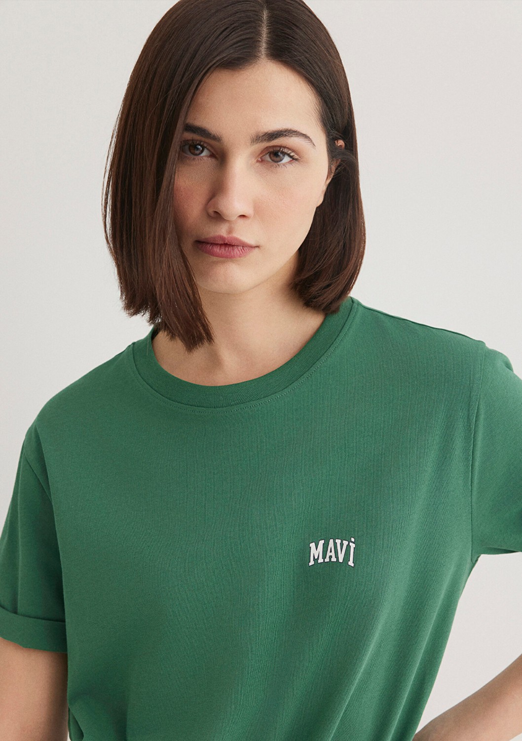 Mavi Logo Baskılı Yeşil Tişört 1611900-71874