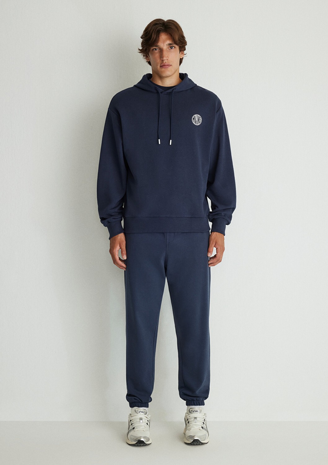 Mavi MVJNS Logo Baskılı Kapüşonlu Lacivert Sweatshirt 0611786-70490 görsel 2