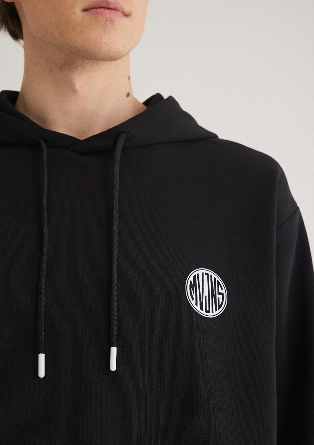 Mavi MVJNS Logo Baskılı Kapüşonlu Siyah Sweatshirt 0611786-900 görsel 4