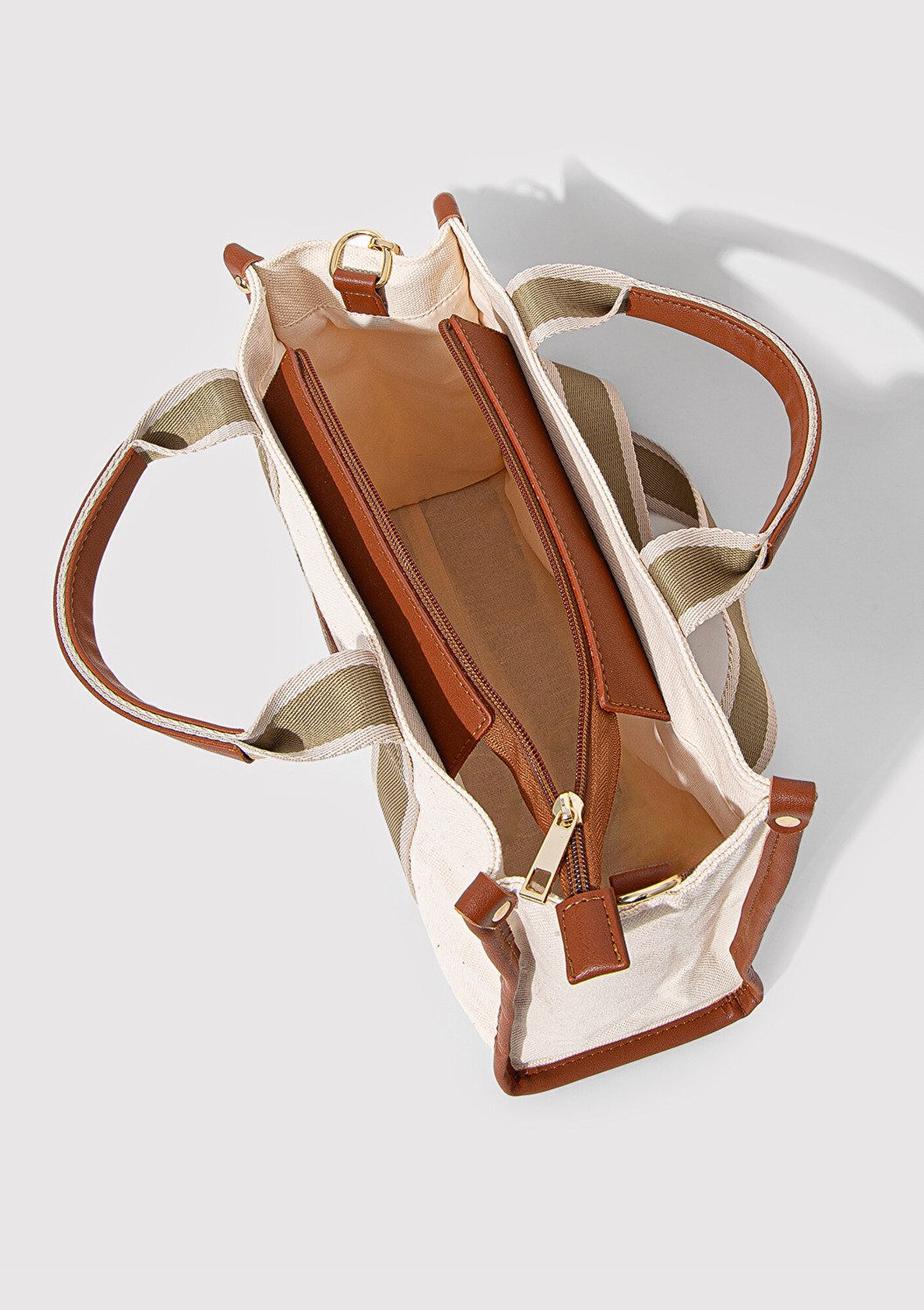 Mavi Ekru Tote Çanta 1912165-34523 görsel 5