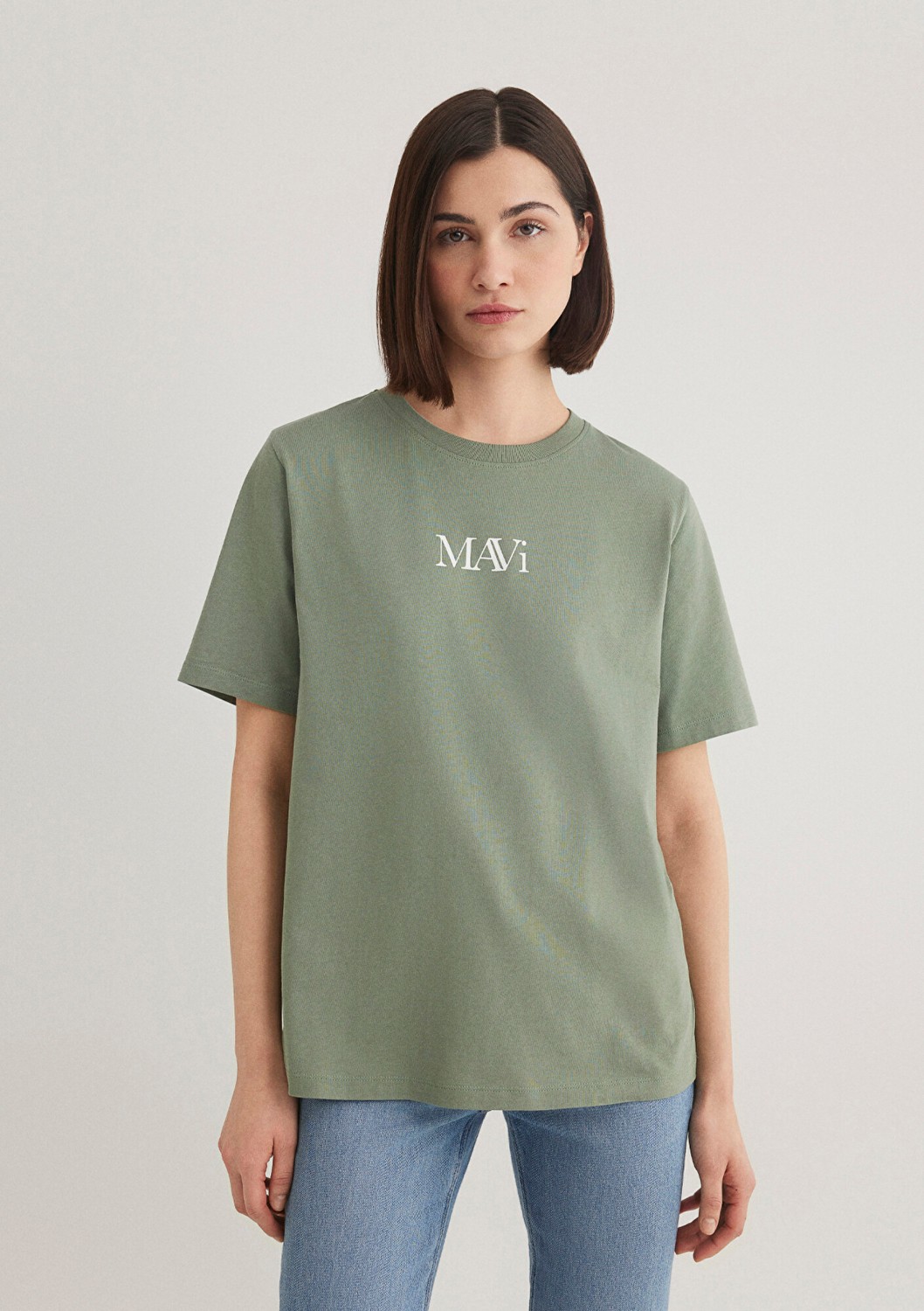 Mavi Logo Baskılı Yeşil Tişört 1611594-81976 görsel 3