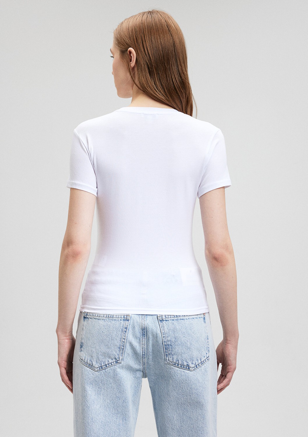 Mavi Soft-Premium Beyaz Basic Modal Karışımlı Tişört 1600963-620 görsel 4