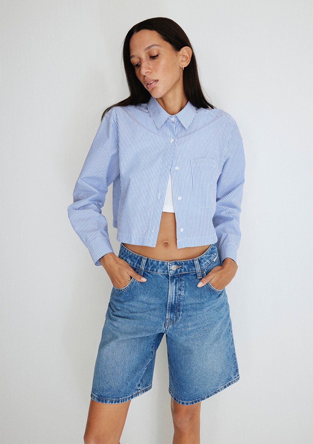 Mavi Real Blue Indigo Mavisi Jean Şort 1410144-87086 görsel 2