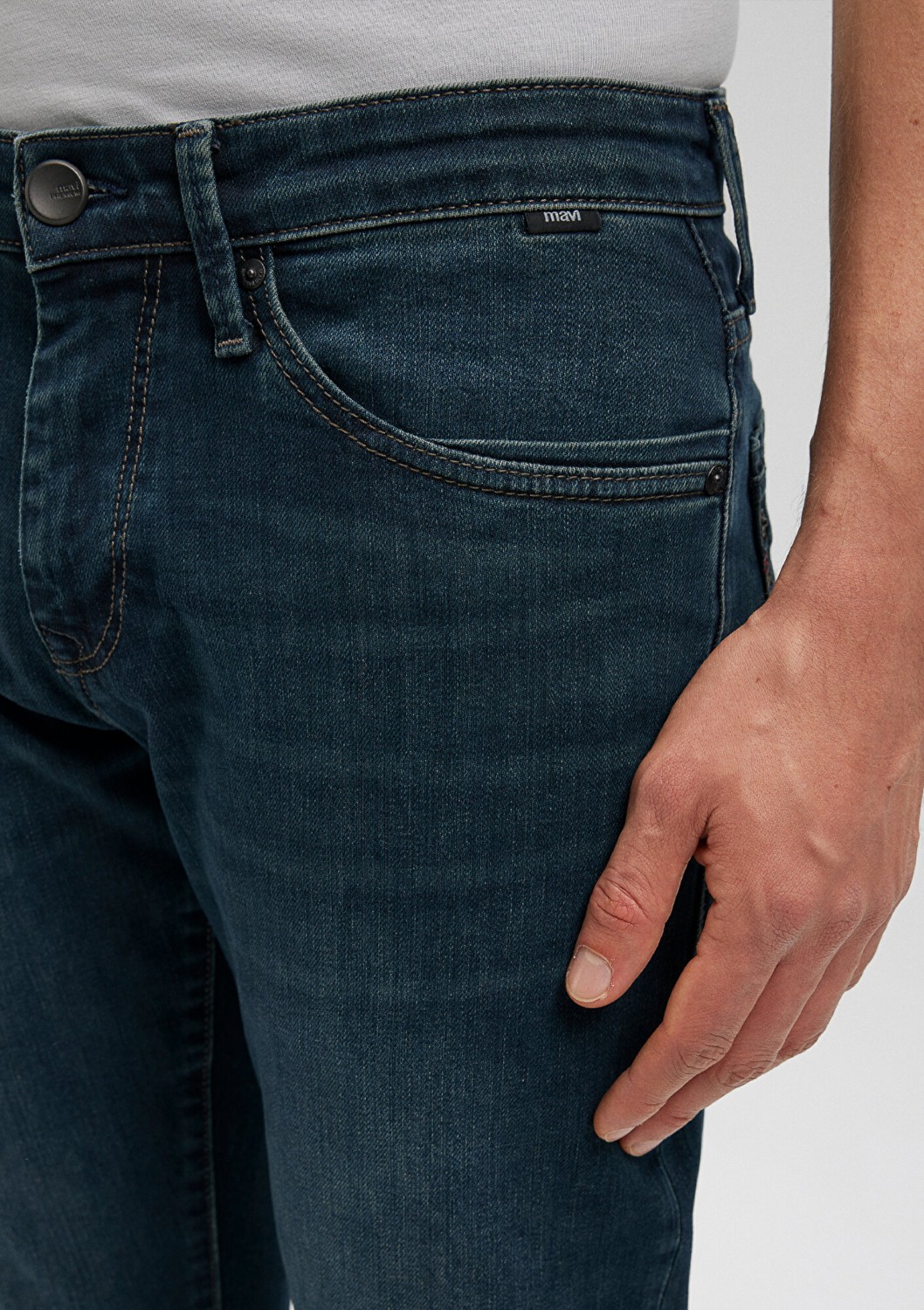 Mavi Marcus Mavi Premium Puslu Koyu Mavi Jean Pantolon 0035128946 görsel 5