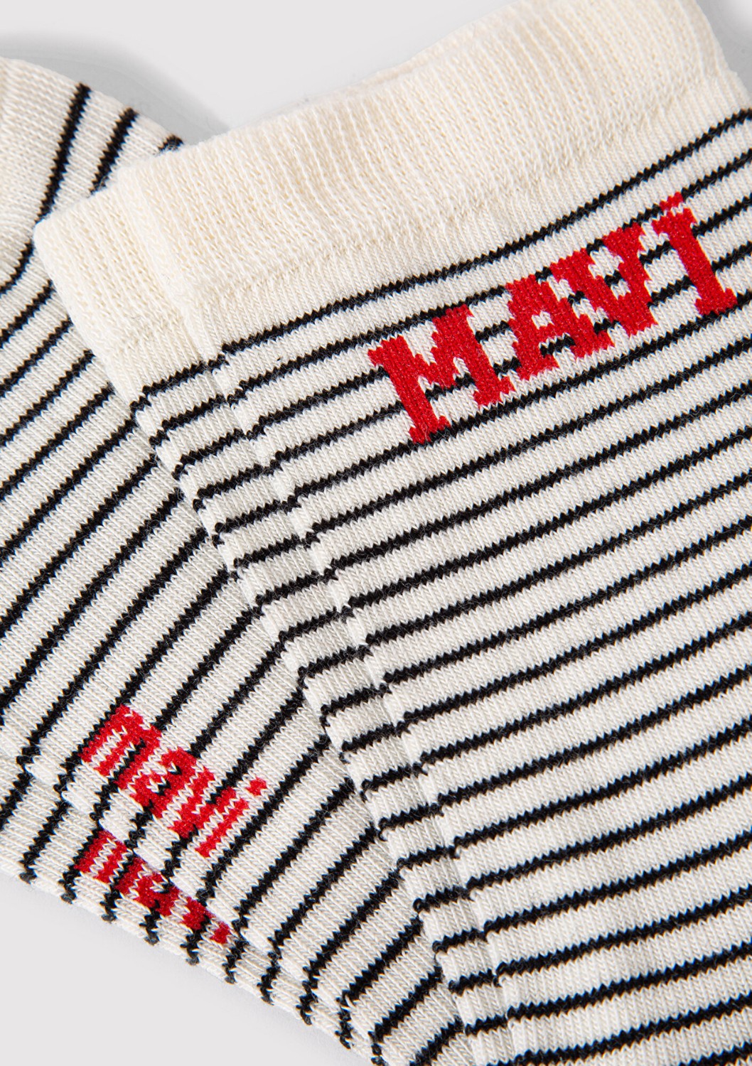 Mavi Logo Detaylı Siyah Çizgili Soket Çorap 1912754-70057 görsel 2