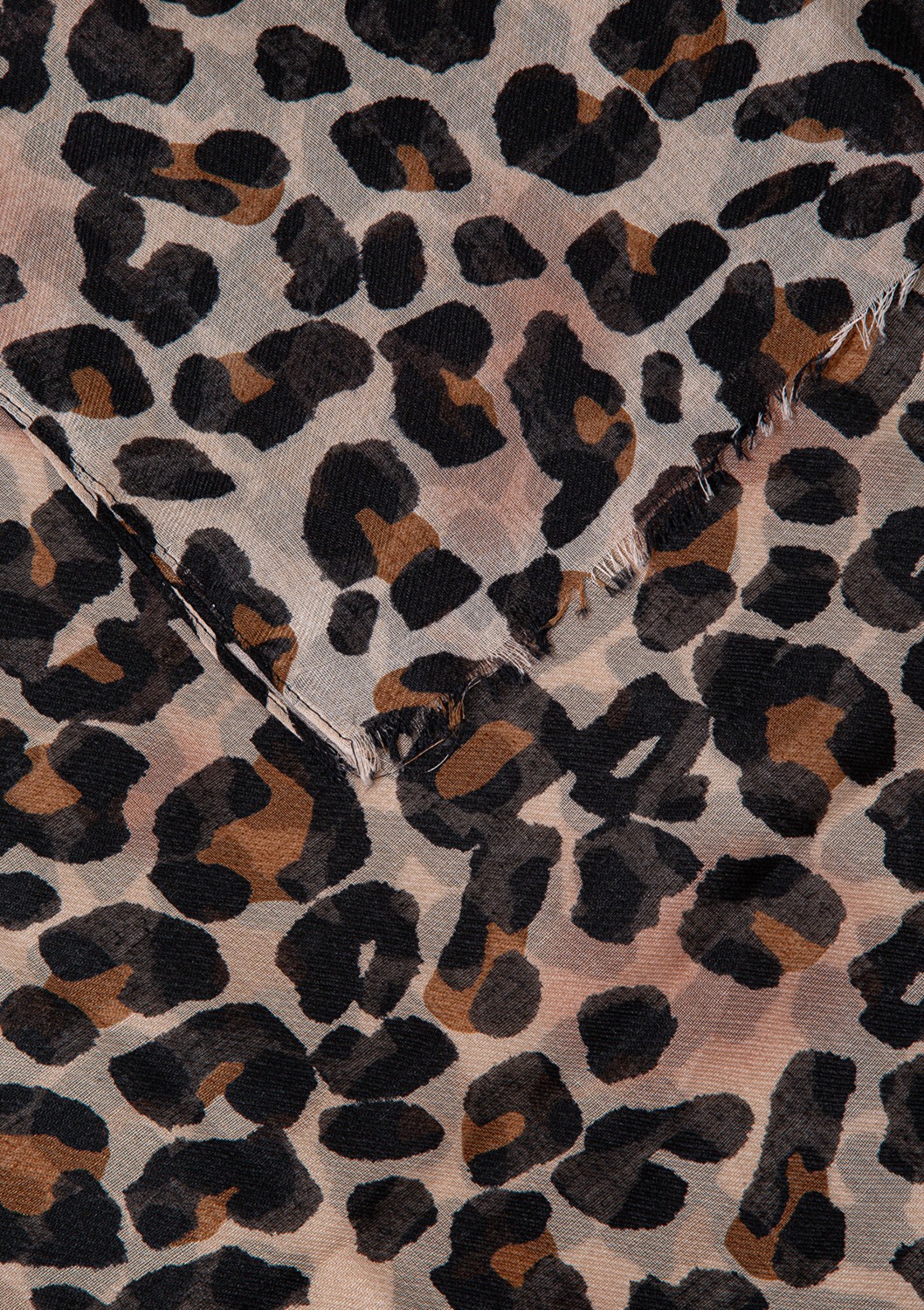Mavi Leopar Desenli Şal 1912871-85397 görsel 3