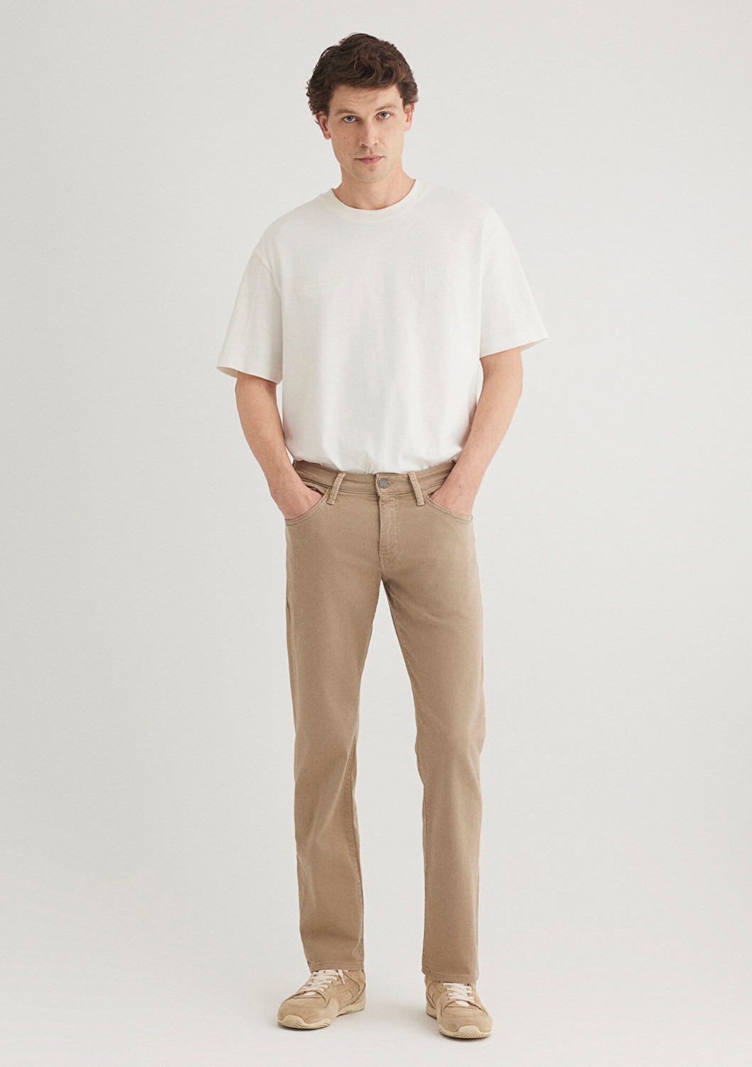 Mavi Hunter Koyu Bej Comfort Gabardin Pantolon 0020232492