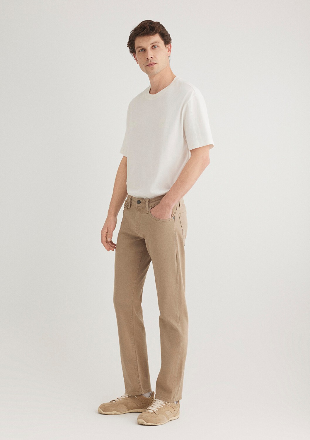 Mavi Hunter Koyu Bej Comfort Gabardin Pantolon 0020232492 görsel 2