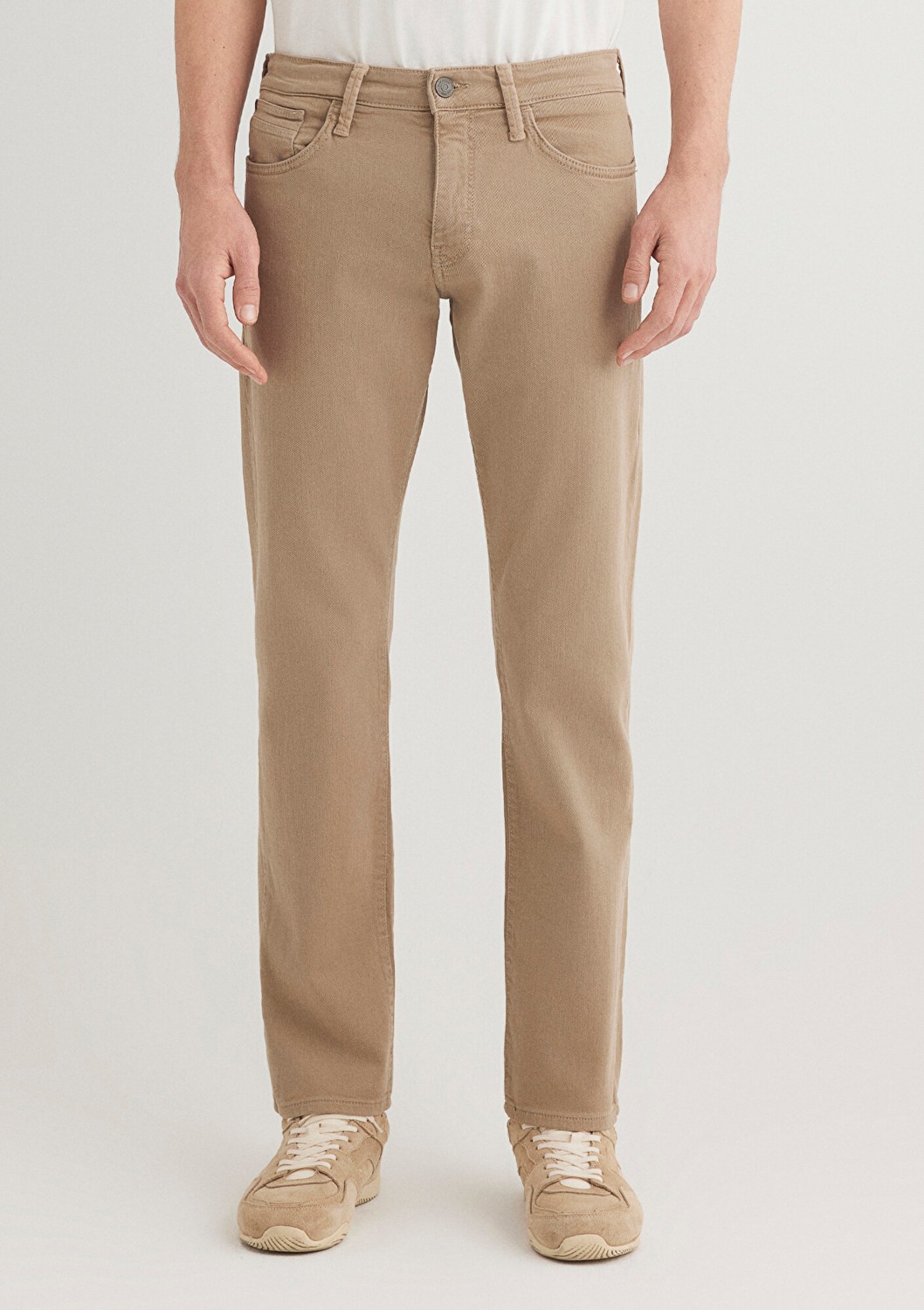 Mavi Hunter Koyu Bej Comfort Gabardin Pantolon 0020232492 görsel 3