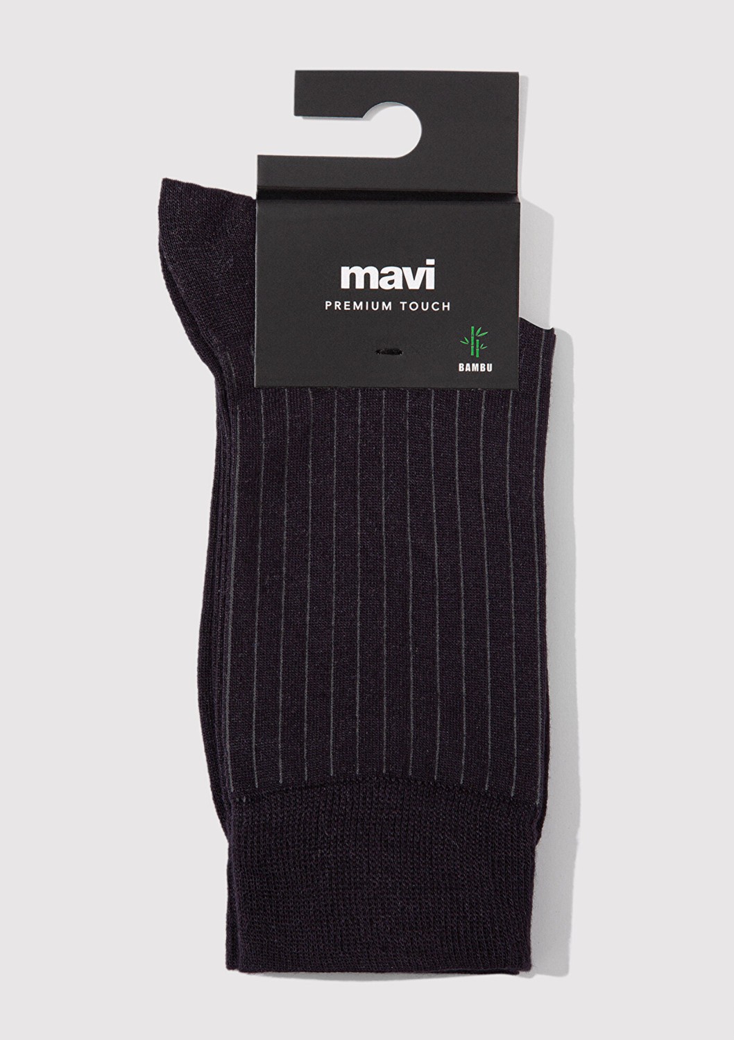 Mavi Çizgi Detaylı Siyah Soket Çorap 0911761-900 görsel 3