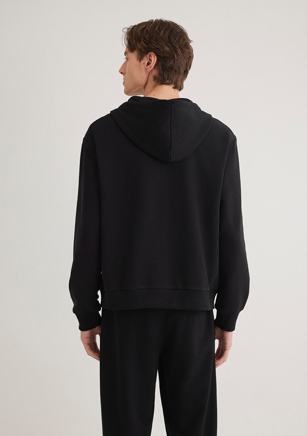 Mavi MVJNS Logo Baskılı Fermuarlı Kapüşonlu Siyah Sweatshirt 0S10193-900 görsel 5