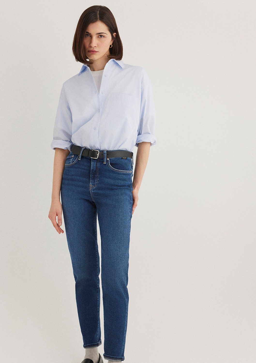 Mavi Cindy Gold Shape Koyu Mavi Jean Pantolon 100277-33687 görsel 3