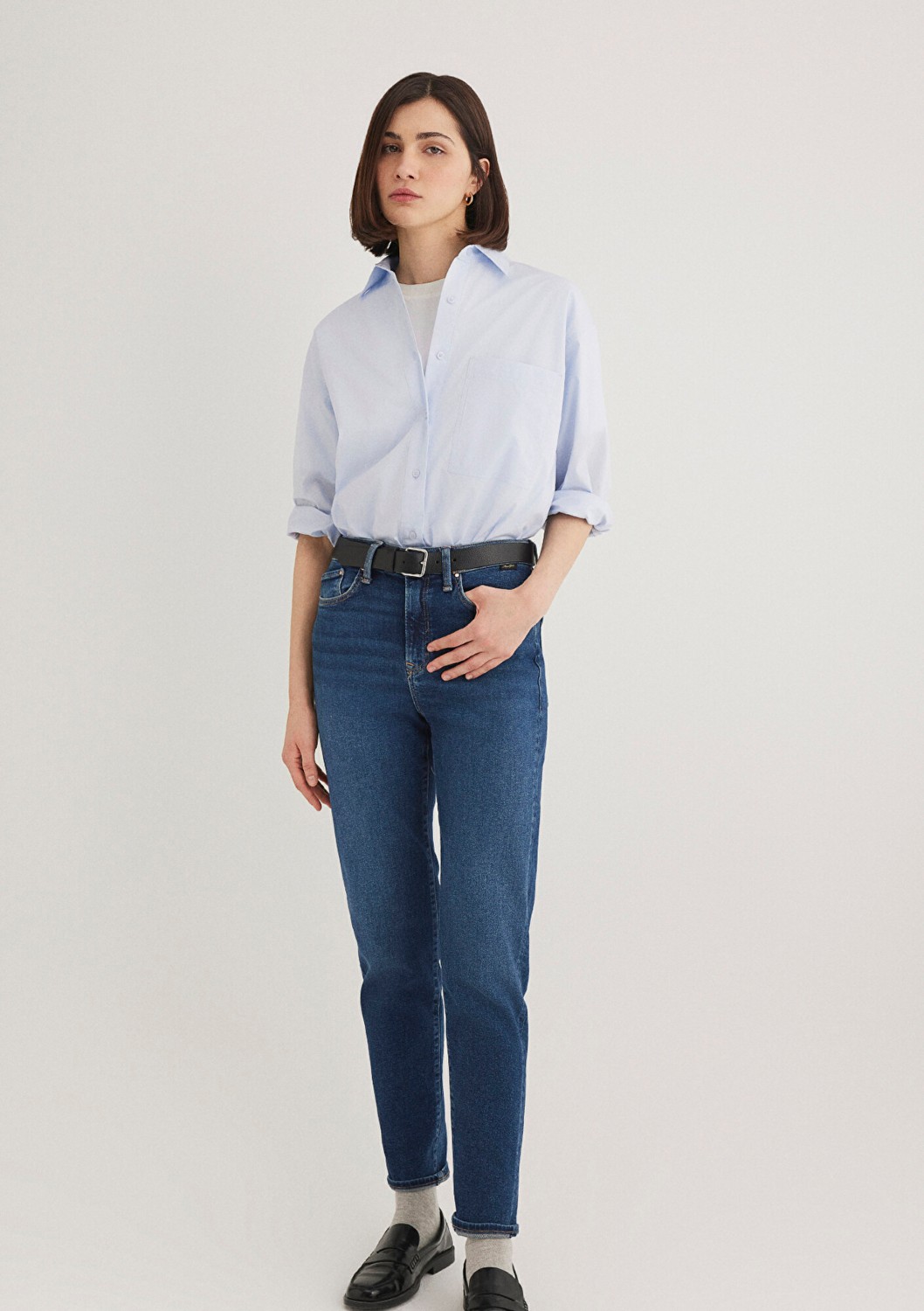 Mavi Cindy Gold Shape Koyu Mavi Jean Pantolon 100277-33687 görsel 4