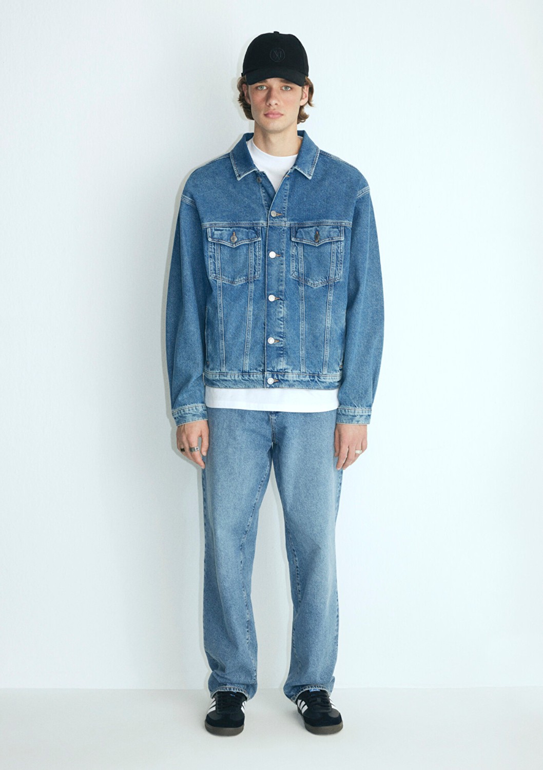 Mavi Ryan 90lar İndigo Mavisi Jean Ceket Erkek Cepli Normal Kesim 2XL Uzun Kol görsel 3