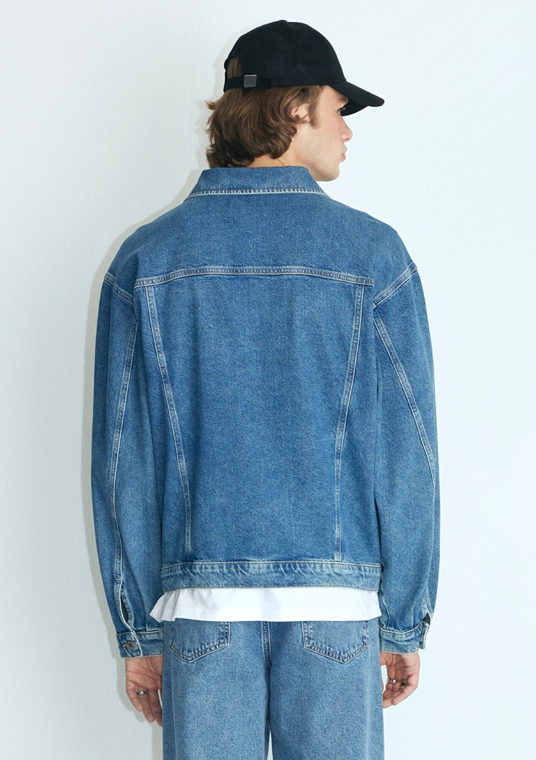 Mavi Ryan 90lar İndigo Mavisi Jean Ceket Erkek Cepli Normal Kesim 2XL Uzun Kol görsel 4
