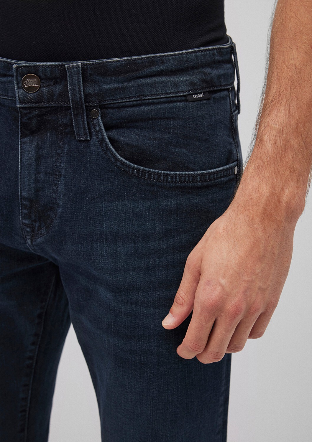 Mavi Jake Lux Black Puslu Vintage Koyu Mavi Jean Pantolon 0042287868 görsel 3