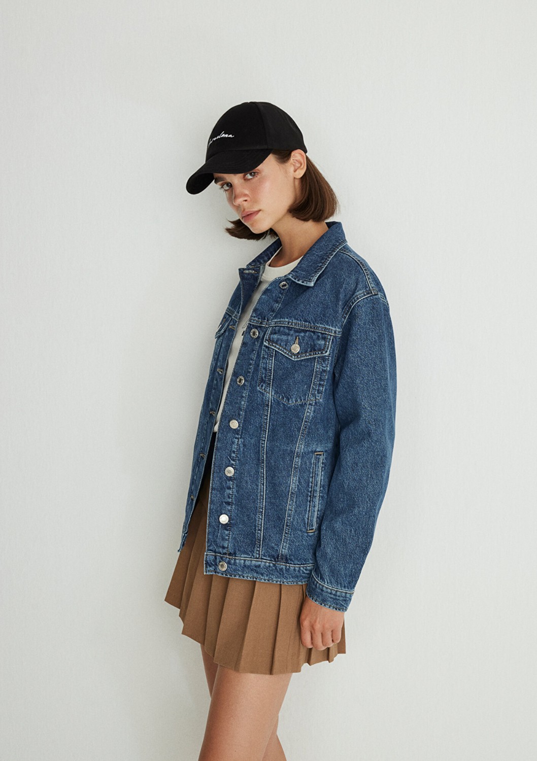 Mavi Karla 90lar Koyu Mavi Jean Ceket 110154-30105