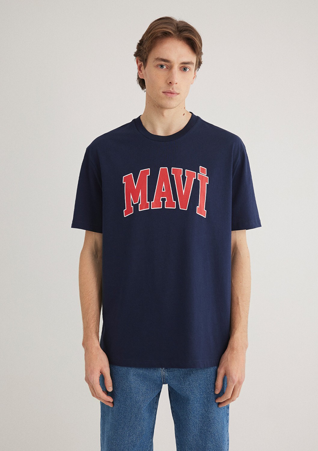 Mavi Logo Baskılı Lacivert Tişört 0611711-84371 görsel 3