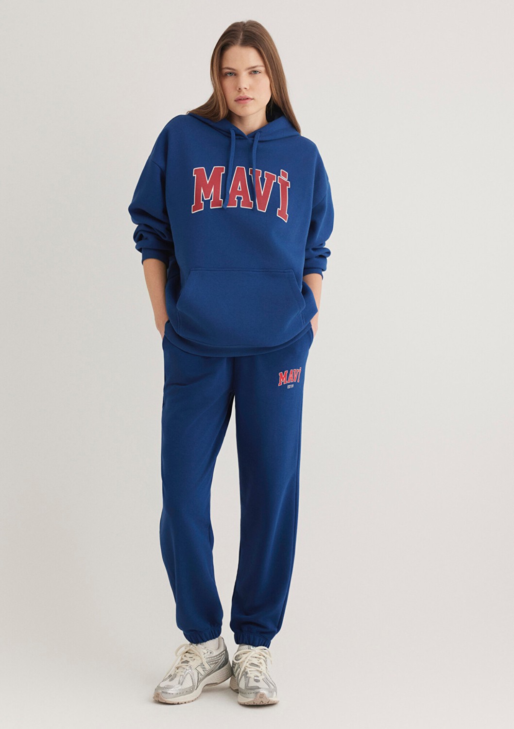 Mavi Logo Baskılı Kapüşonlu Lacivert Sweatshirt 1600361-82625 görsel 2