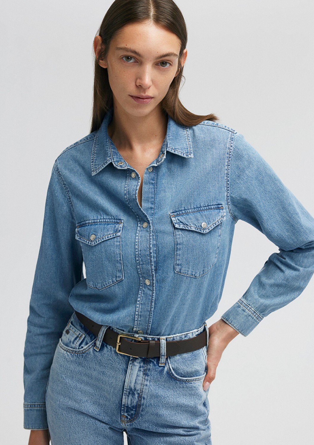 Mavi Merida Classic Denim Indigo Mavisi Jean Gömlek 1210662-86492