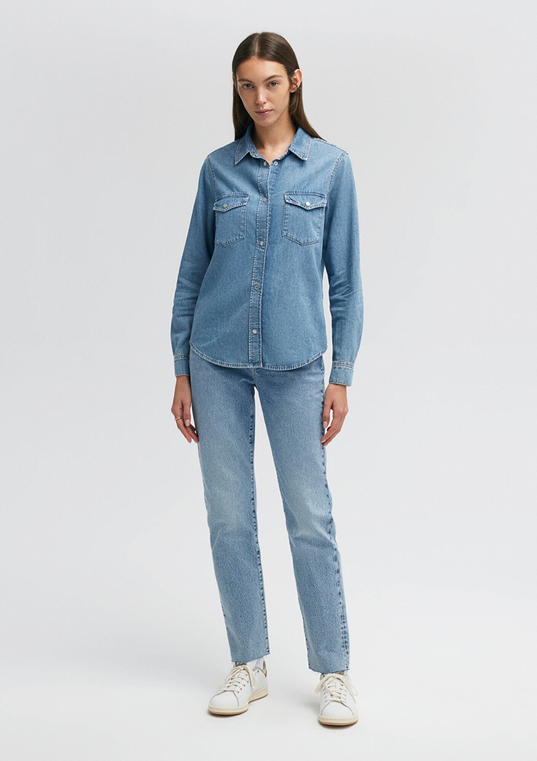 Mavi Merida Classic Denim Indigo Mavisi Jean Gömlek 1210662-86492 görsel 2