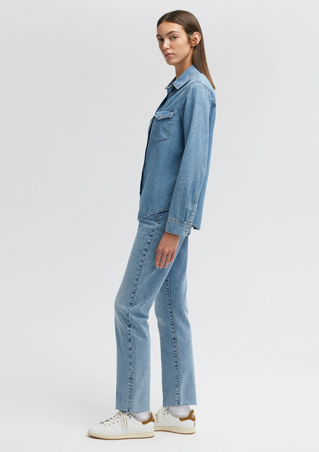 Mavi Merida Classic Denim Indigo Mavisi Jean Gömlek 1210662-86492 görsel 4