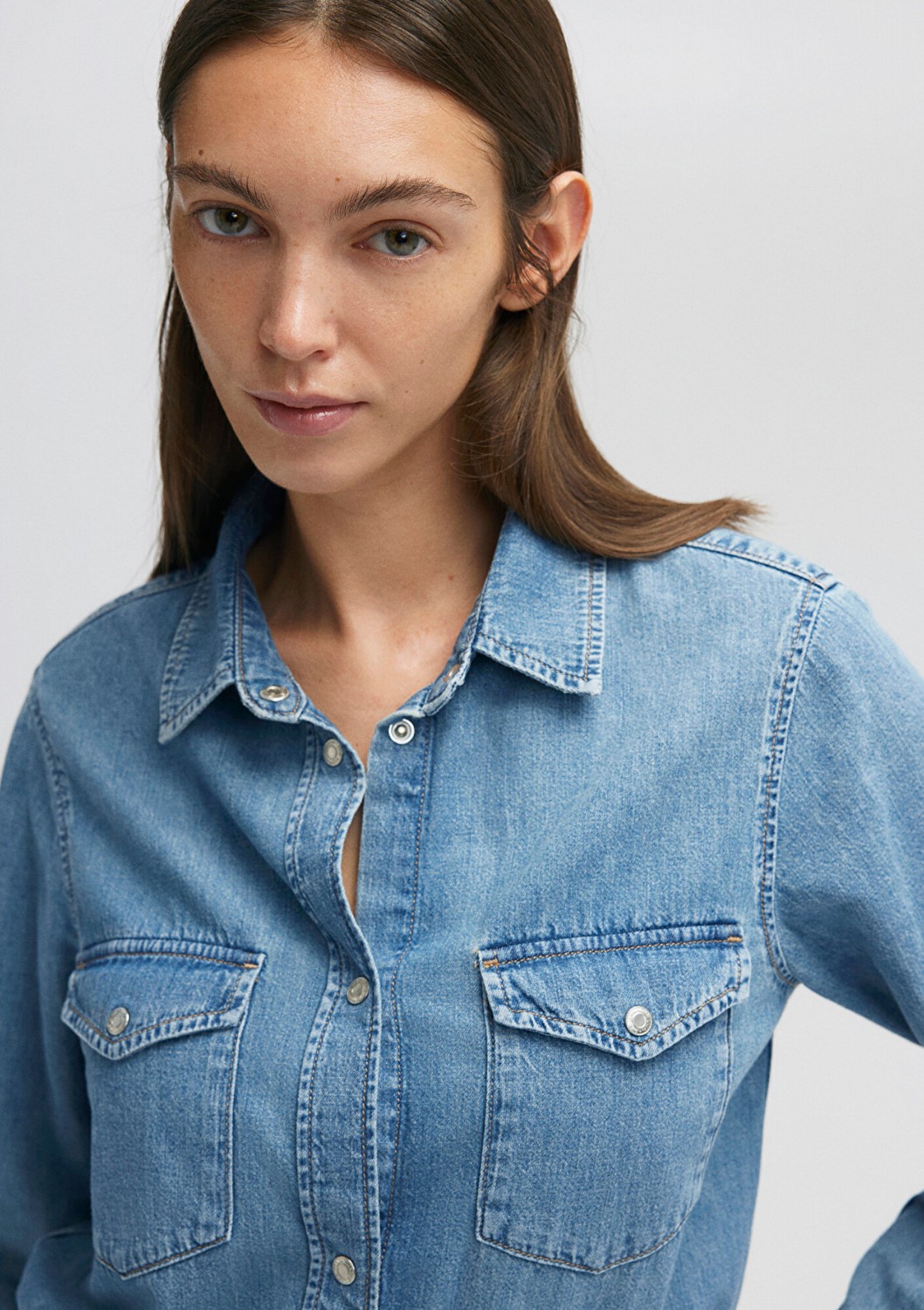 Mavi Merida Classic Denim Indigo Mavisi Jean Gömlek 1210662-86492 görsel 5