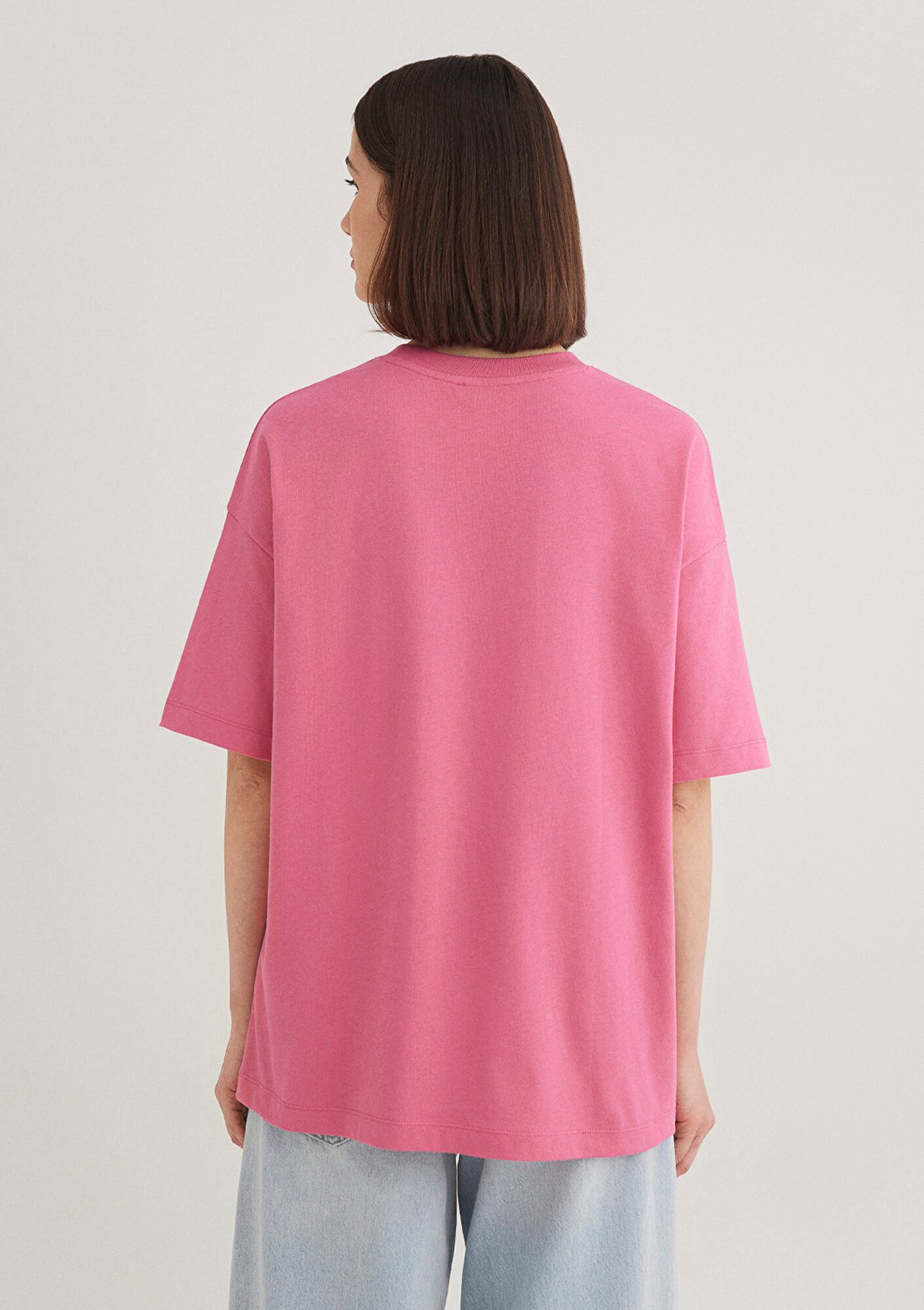 Mavi Logo Baskılı Pembe Tişört 1611593-84680 görsel 4