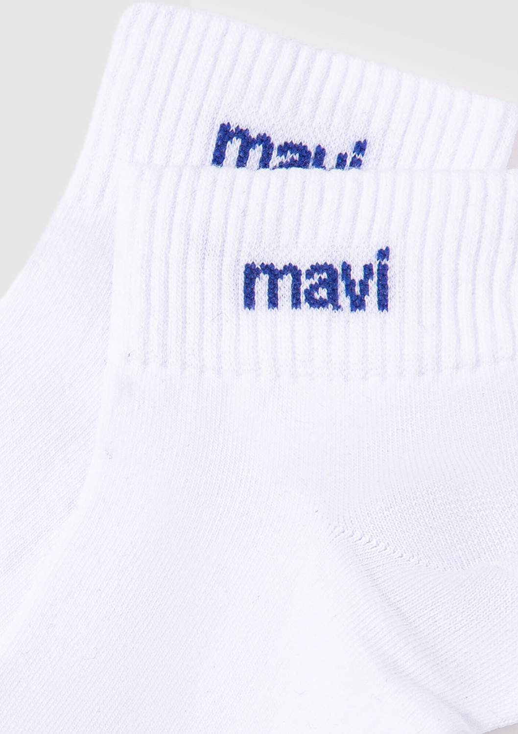 Mavi Logo Detaylı Beyaz Patik Çorap 1910331-620 görsel 2