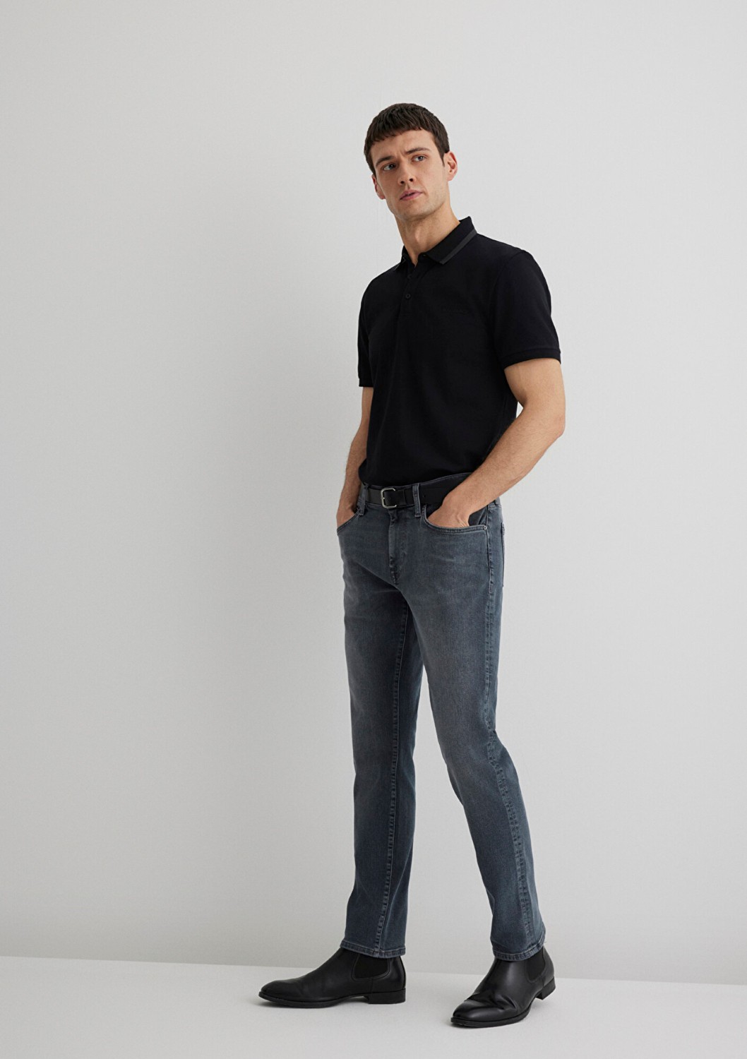 Mavi Marcus Mavi Black Puslu Vintage Gri Smoke Jean Pantolon 0035189345 görsel 2