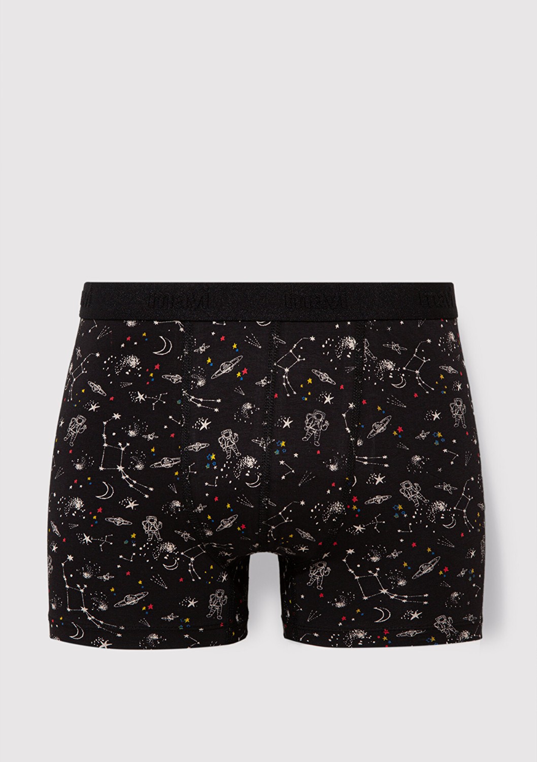 Mavi Galaksi Baskılı Siyah Boxer 092084-900