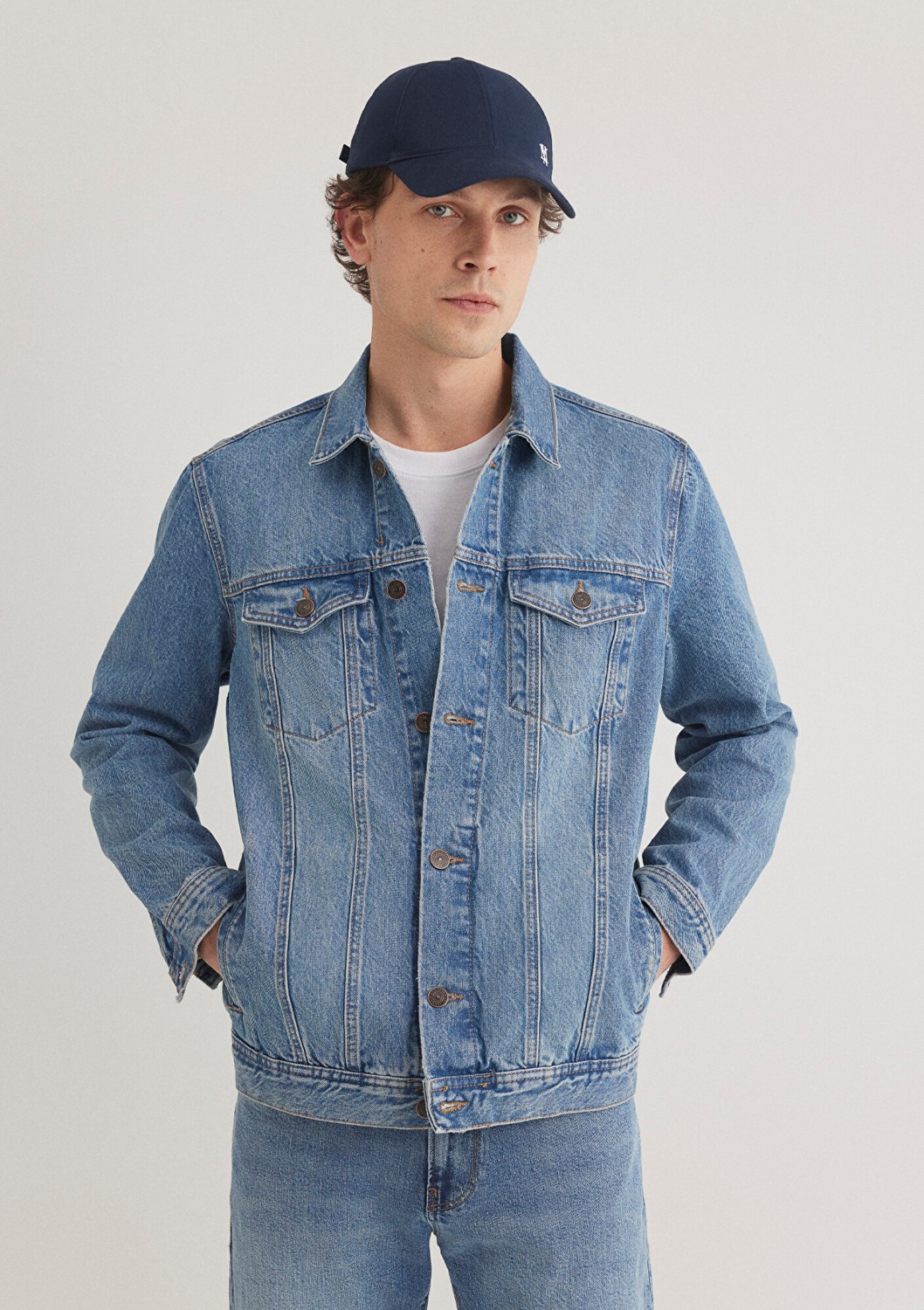 Mavi Drake Classic Denim Puslu Indigo Mavi Jean Ceket 010143-89136 görsel 3