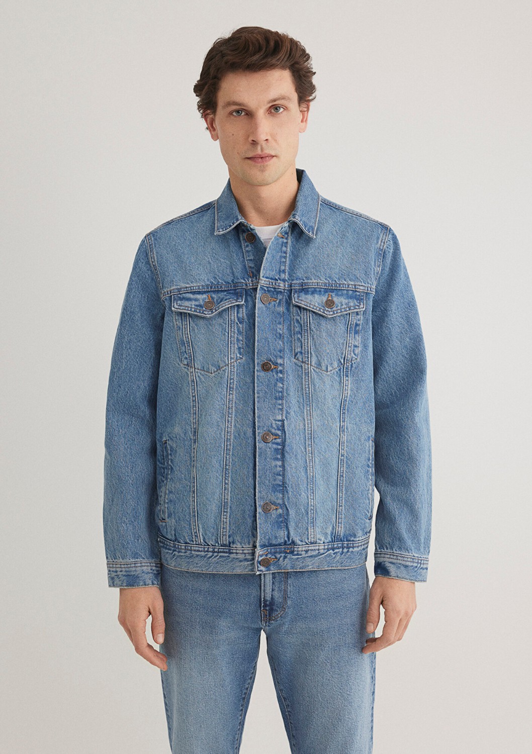 Mavi Drake Classic Denim Puslu Indigo Mavi Jean Ceket 010143-89136 görsel 5