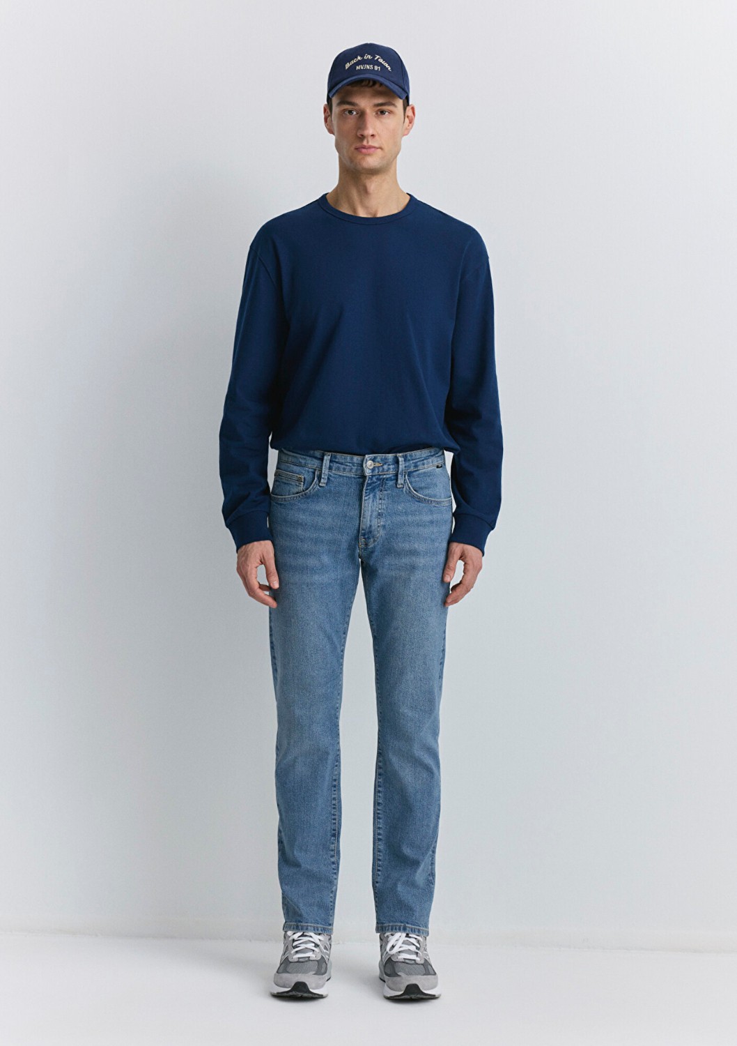 Mavi Hunter 90LAR Puslu Vintage Açık Mavi Jean Pantolon 0020289268 görsel 2