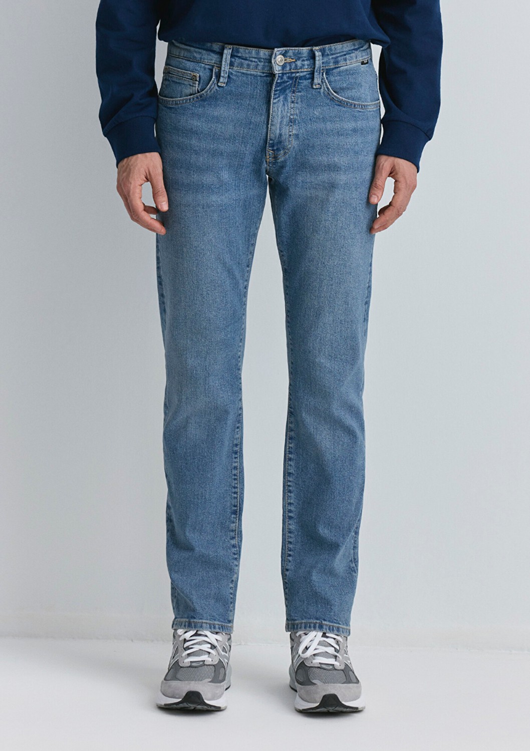Mavi Hunter 90LAR Puslu Vintage Açık Mavi Jean Pantolon 0020289268 görsel 3
