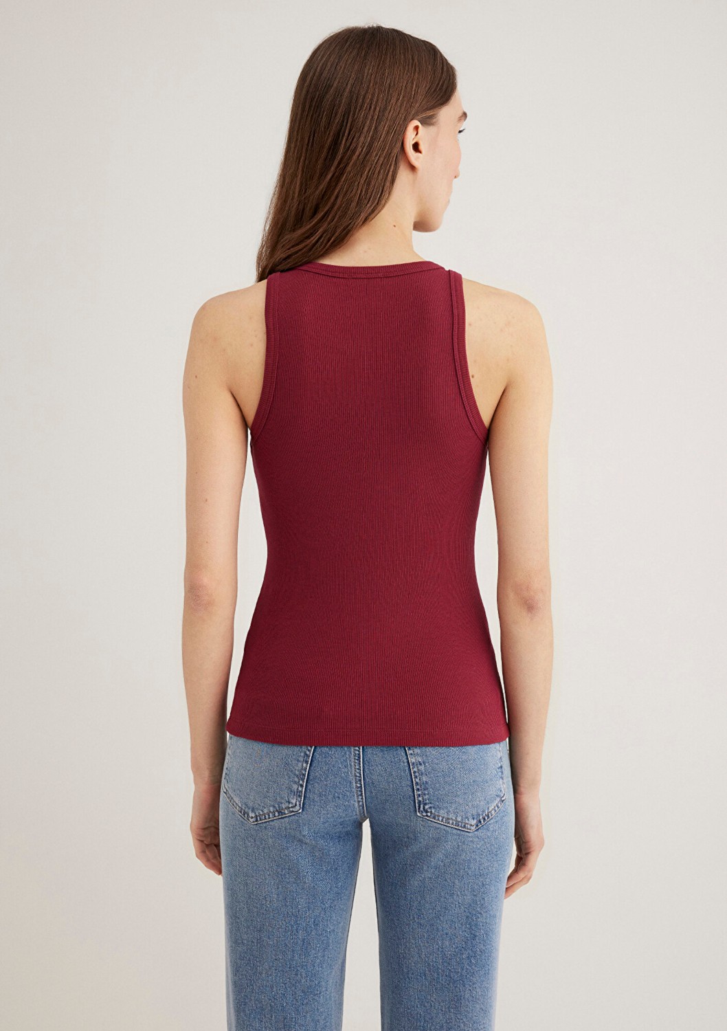 Mavi Halter Yaka Bordo Basic Atlet 1612462-70430 görsel 4