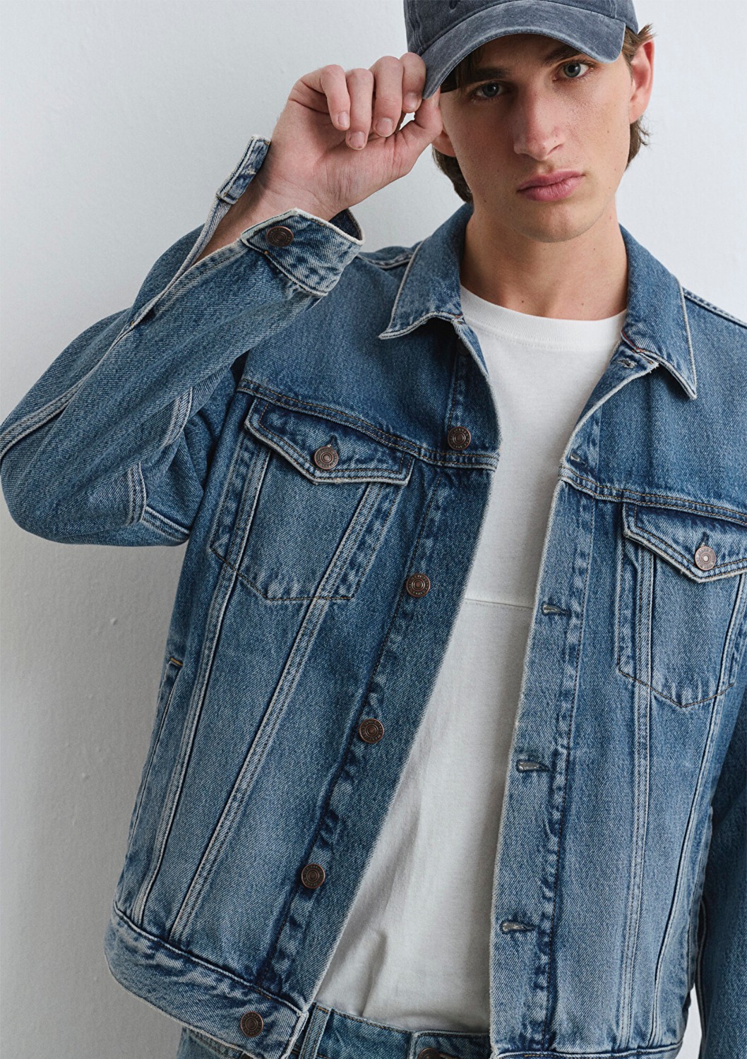 Mavi Ray Classic Denim Vintage İndigo Mavisi Jean Ceket 0110273-89412 görsel 2
