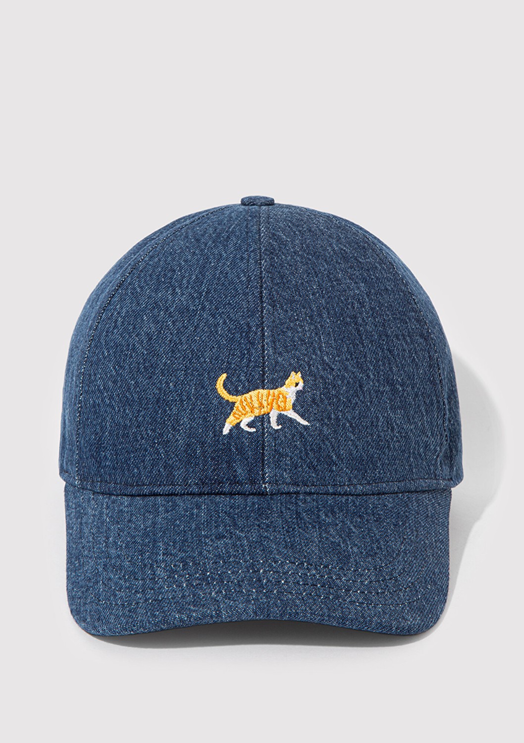 Mavi Kedi Nakışlı Denim Şapka 1913012-10241