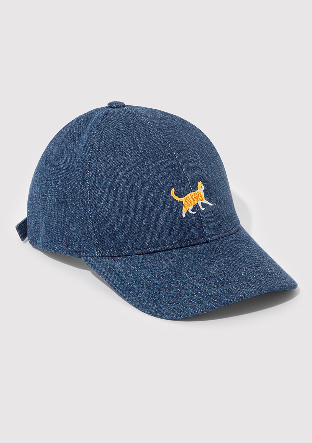 Mavi Kedi Nakışlı Denim Şapka 1913012-10241 görsel 2