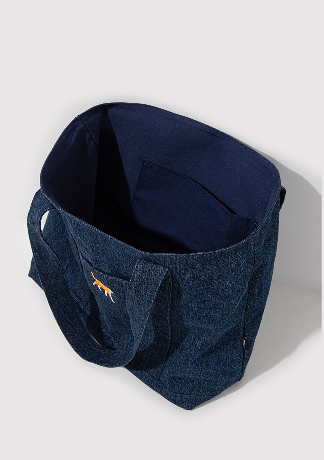 Mavi Kedi Nakışlı Denim Omuz Çantası 1913283-10241 görsel 5