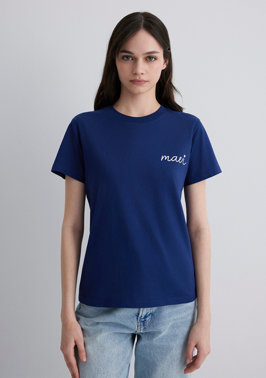Mavi Logo Baskılı Lacivert Tişört 1612962-70722 görsel 2