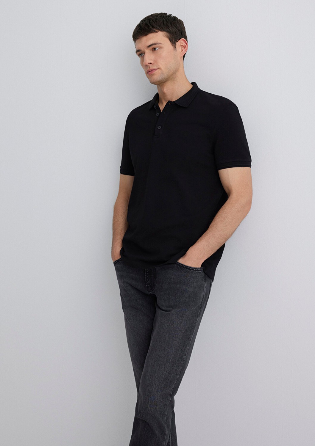 Mavi Siyah Polo Tişört 064946-21842