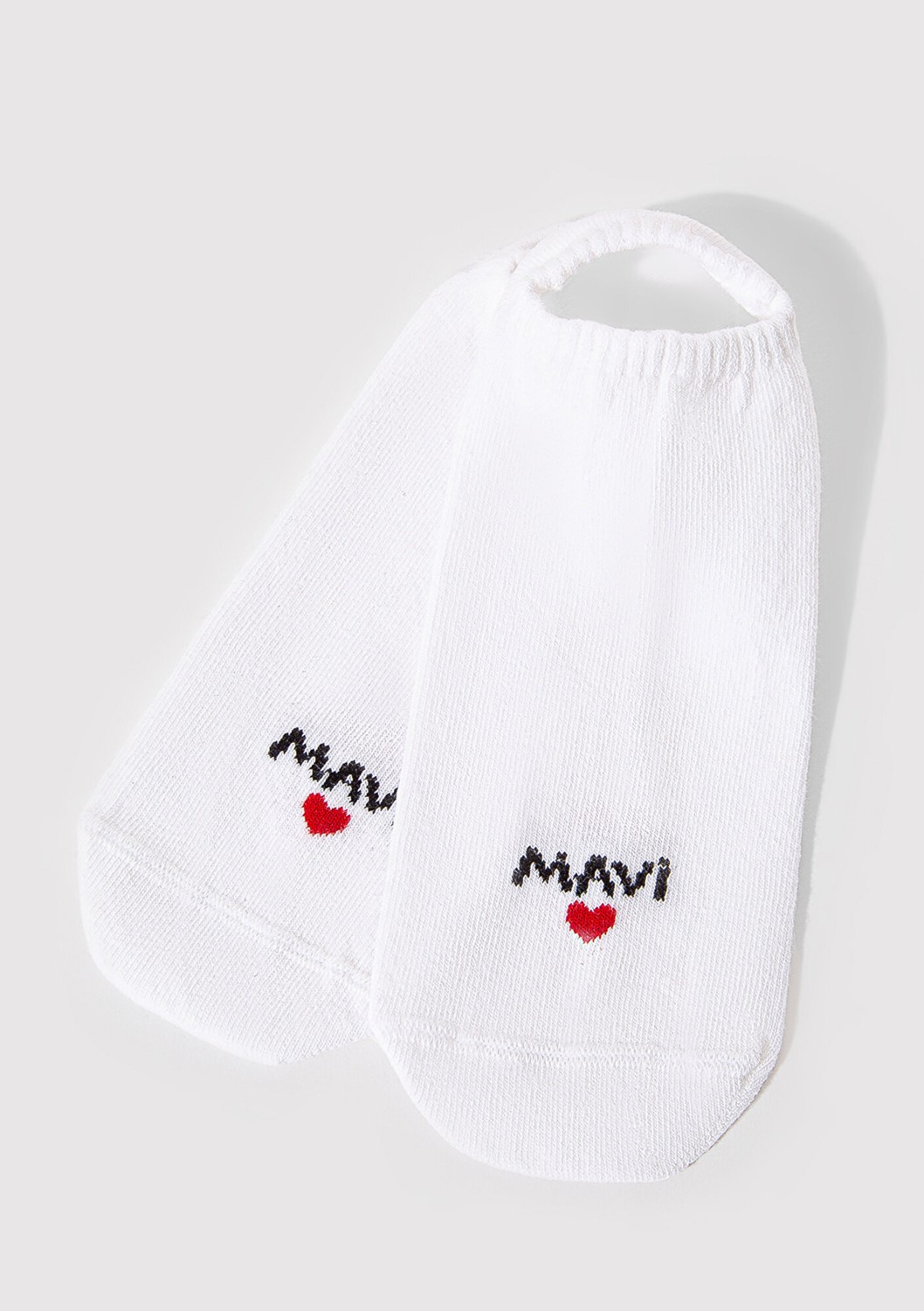 Mavi Logo Detaylı Beyaz Babet Çorap 1912779-620 görsel 3