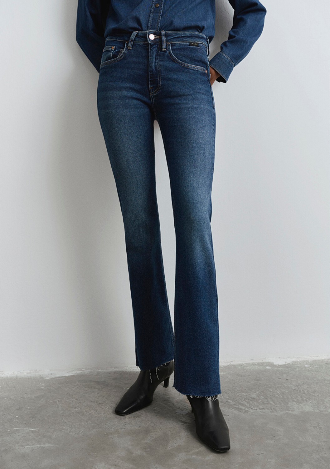 Mavi Maria Gold Shape Koyu Mavi Jean Pantolon 101225-80680 görsel 6
