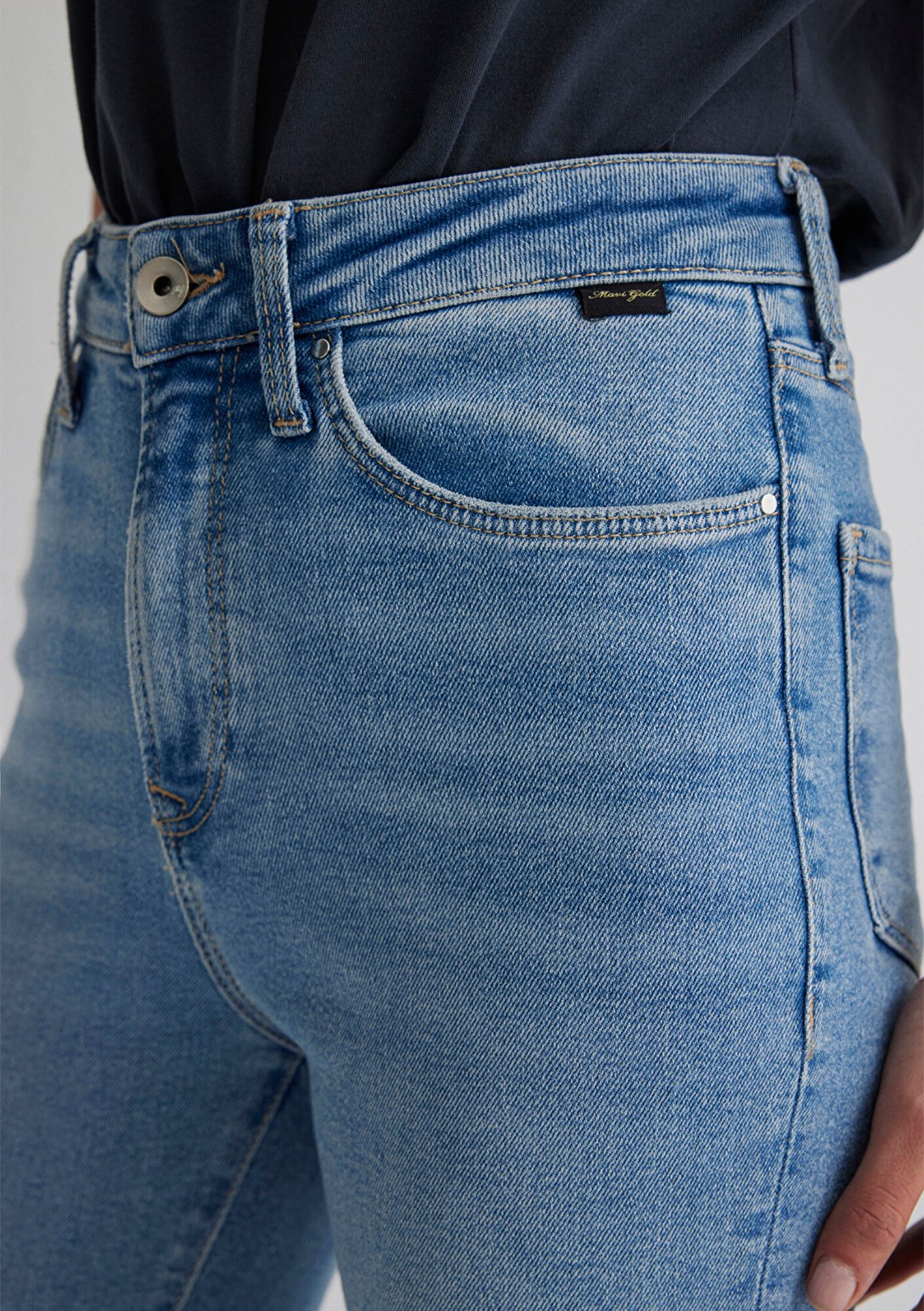 Mavi Serenay Gold Shape Puslu Indigo Mavisi Jean Pantolon 100980-80533 görsel 6