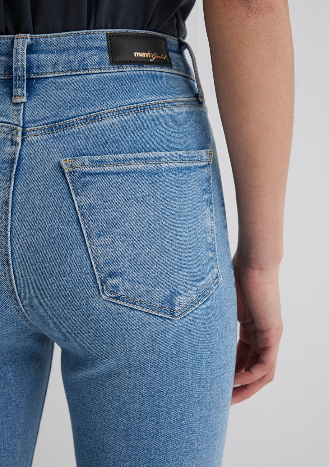 Mavi Serenay Gold Shape Puslu Indigo Mavisi Jean Pantolon 100980-80533 görsel 8